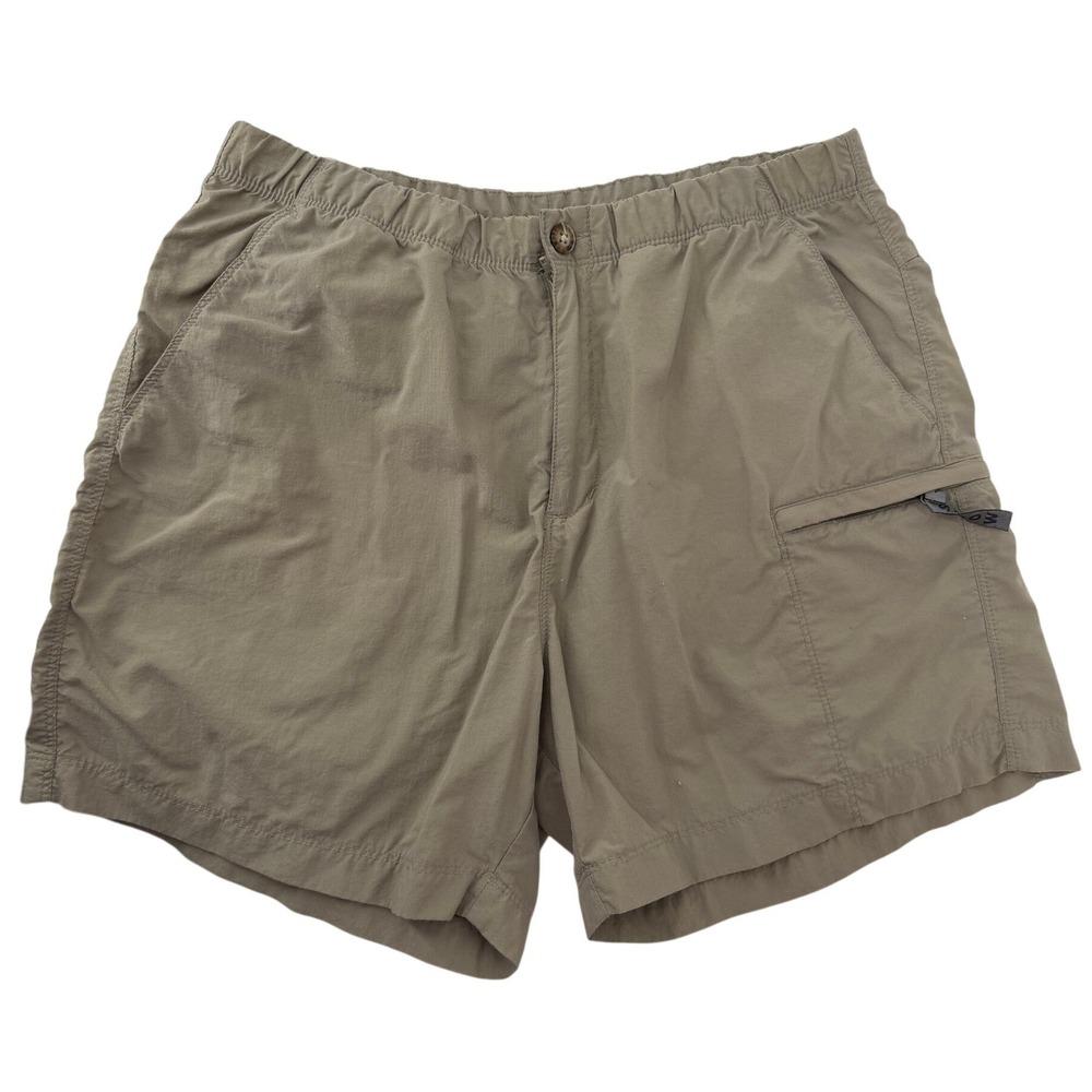 The North Face Womens‎ Nylon Hiking Shorts Tan Size Medium Elastic Waist